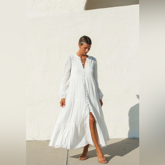 SOLAI white maxi dress, small - Picture 7 of 10